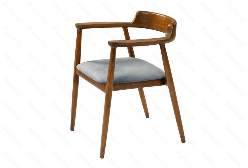 صندلی ناهار خوری چوبی دسته‌دار مدل CUVI کد CH4
