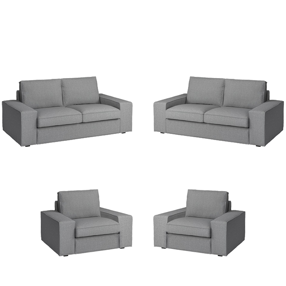 ست مبلمان راحتی 6 نفره طرح ایکیا مدل کیوبیک (2+2+1+1)